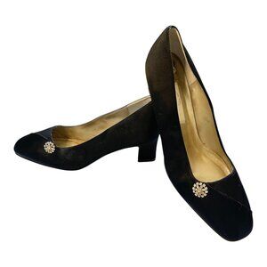 Dolce by Pierre Black Satin Pumps